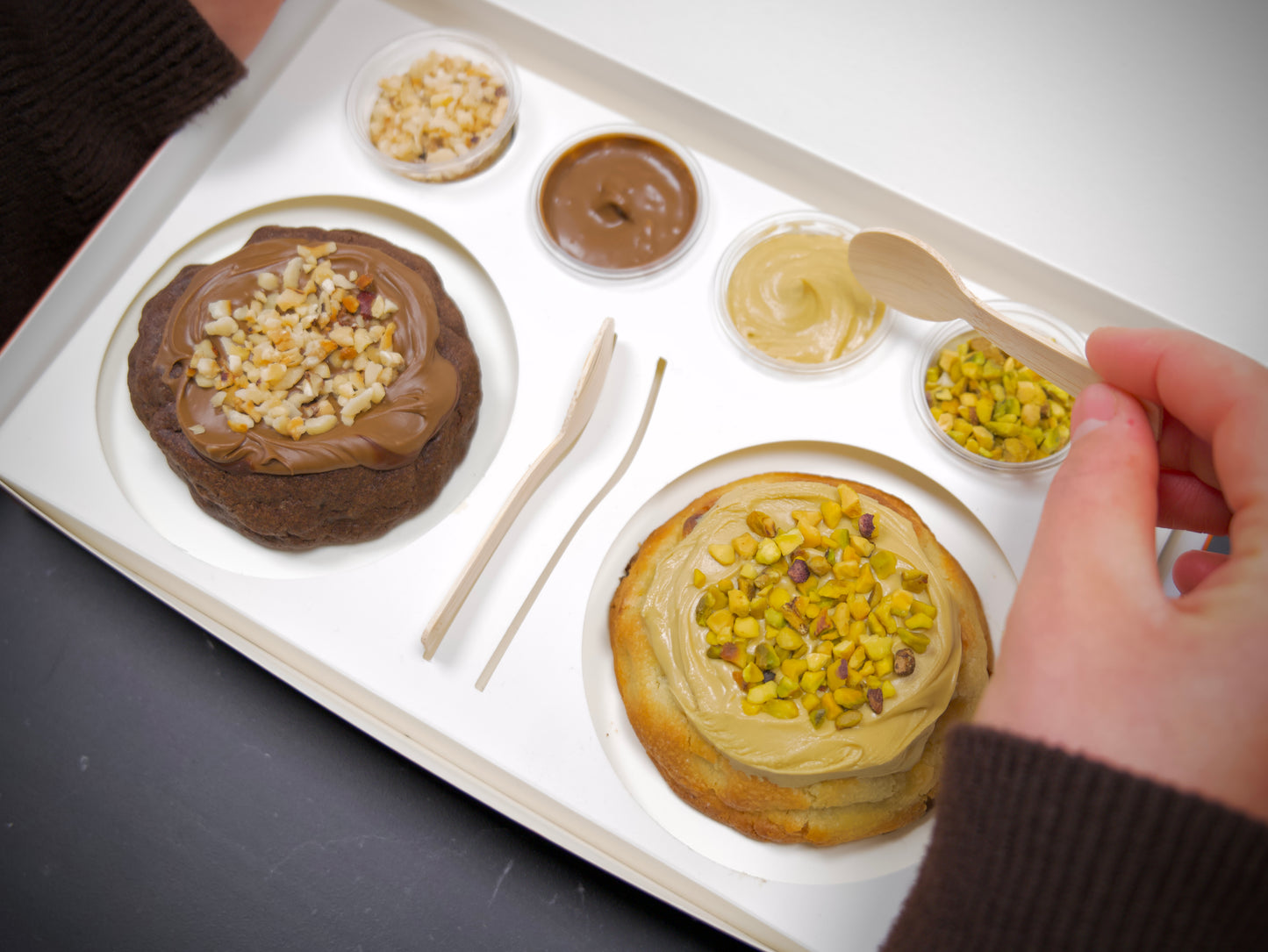 Coffret - 2 cookies et 4 toppings